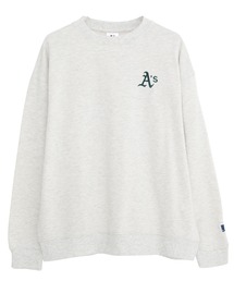 【MLB/メジャーリーグベースボール】ビックシルエット ロゴ刺繍 ドロップショルダー スウェット トレーナー 裏毛/ヤンキース/ドジャース/エンゼルス/オークランドアスレチックス/ホワイトソックス/メッツ