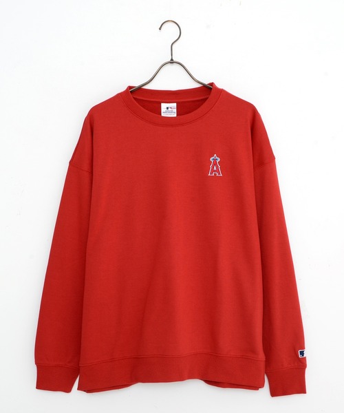 MLB（メジャーリーグベースボール）の「【MLB/メジャーリーグベースボール】ビックシルエット ロゴ刺繍 ドロップショルダー スウェット トレーナー 裏毛/ヤンキース/ドジャース/エンゼルス/オークランドアスレチックス/ホワイトソックス/メッツ（スウェット・メンズ・ネイビー/グレー/レッド/ブルー/グレー系その他/ホワイト系/ブラック系/ネイビー系/グレー系/ワイン系・LL/M/L）」の9枚目の写真