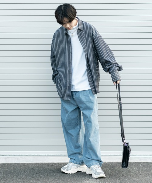 EDEL（エーデル）の「EDEL - ロングカフスビックシャツ（シャツ/ブラウス・メンズ・ホワイト/ダークグレー・MEDIUM/LARGE）」の17枚目の写真