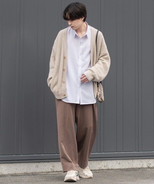 EDEL（エーデル）の「EDEL - ロングカフスビックシャツ（シャツ/ブラウス・メンズ・ホワイト/ダークグレー・MEDIUM/LARGE）」の19枚目の写真