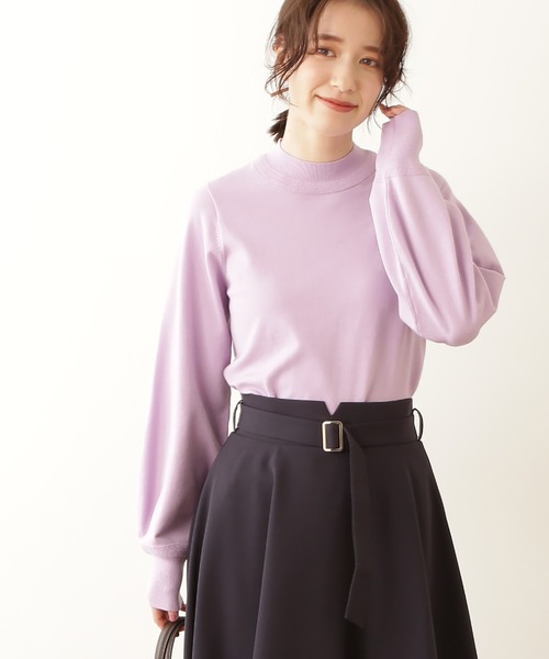 N.(N. Natural Beauty Basic)(エヌエヌナチュラルビューティーベーシック)の「◆飾りリブプレーティング天竺ニット(ニット/セーター・レディース・ブラック/グレー/ピンク/イエロー/クリーム・MEDIUM)」の5枚目の写真