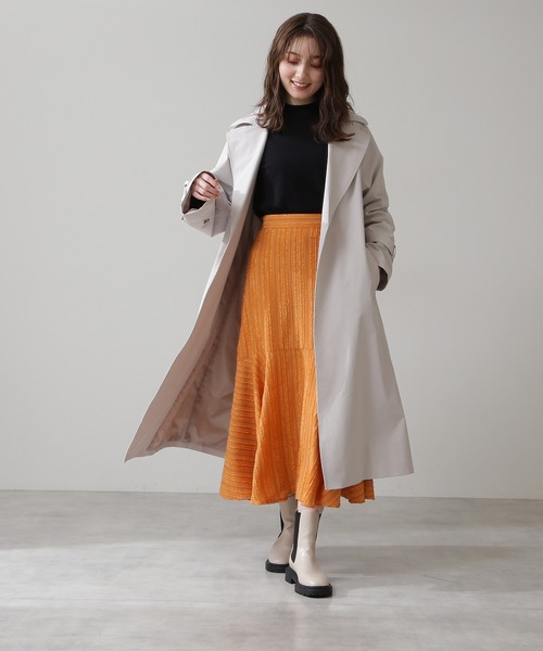 N.(N. Natural Beauty Basic)(エヌエヌナチュラルビューティーベーシック)の「◆飾りリブプレーティング天竺ニット(ニット/セーター・レディース・ブラック/グレー/ピンク/イエロー/クリーム・MEDIUM)」の8枚目の写真