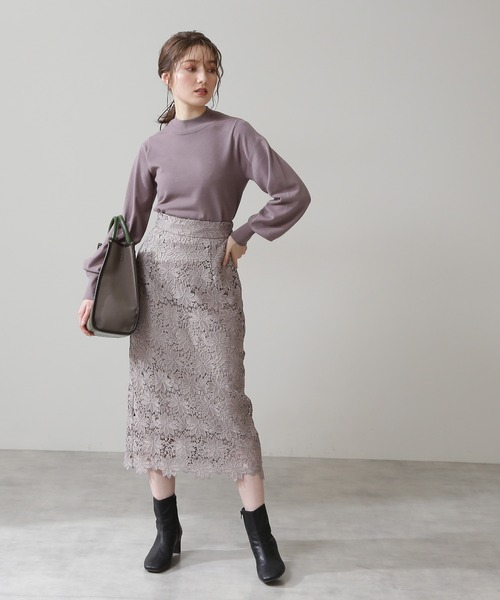 N.(N. Natural Beauty Basic)(エヌエヌナチュラルビューティーベーシック)の「◆飾りリブプレーティング天竺ニット(ニット/セーター・レディース・ブラック/グレー/ピンク/イエロー/クリーム・MEDIUM)」の9枚目の写真