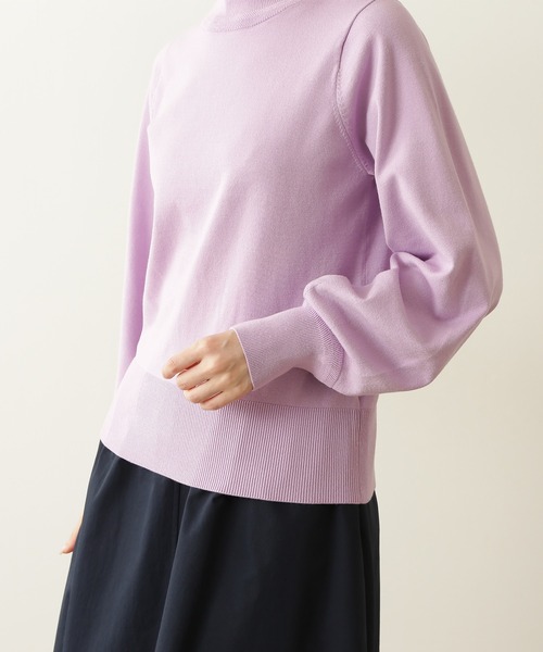 N.(N. Natural Beauty Basic)(エヌエヌナチュラルビューティーベーシック)の「◆飾りリブプレーティング天竺ニット(ニット/セーター・レディース・ブラック/グレー/ピンク/イエロー/クリーム・MEDIUM)」の21枚目の写真