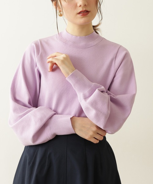 N.(N. Natural Beauty Basic)(エヌエヌナチュラルビューティーベーシック)の「◆飾りリブプレーティング天竺ニット(ニット/セーター・レディース・ブラック/グレー/ピンク/イエロー/クリーム・MEDIUM)」の20枚目の写真