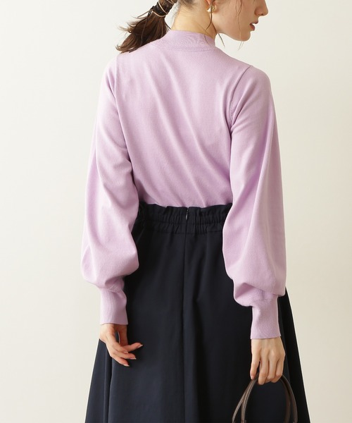 N.(N. Natural Beauty Basic)(エヌエヌナチュラルビューティーベーシック)の「◆飾りリブプレーティング天竺ニット(ニット/セーター・レディース・ブラック/グレー/ピンク/イエロー/クリーム・MEDIUM)」の19枚目の写真