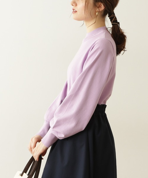 N.(N. Natural Beauty Basic)(エヌエヌナチュラルビューティーベーシック)の「◆飾りリブプレーティング天竺ニット(ニット/セーター・レディース・ブラック/グレー/ピンク/イエロー/クリーム・MEDIUM)」の18枚目の写真