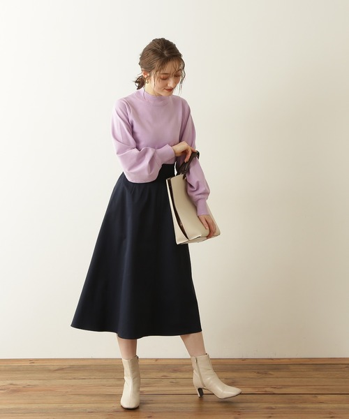 N.(N. Natural Beauty Basic)(エヌエヌナチュラルビューティーベーシック)の「◆飾りリブプレーティング天竺ニット(ニット/セーター・レディース・ブラック/グレー/ピンク/イエロー/クリーム・MEDIUM)」の17枚目の写真