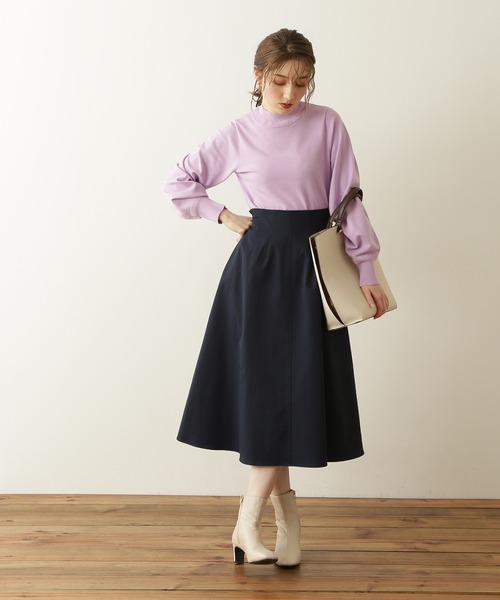 N.(N. Natural Beauty Basic)(エヌエヌナチュラルビューティーベーシック)の「◆飾りリブプレーティング天竺ニット(ニット/セーター・レディース・ブラック/グレー/ピンク/イエロー/クリーム・MEDIUM)」の16枚目の写真