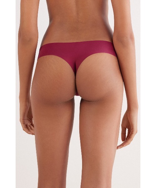 Intimissimi（インティミッシミ）の「コットン シームレス ブラジリアン 【ウェアに響きにくい・蒸れにくい・ソフトな肌ざわり・体にフィット】（ショーツ・レディース・ブラック/ベージュ/ブルー/ヘザーグレー/キナリ/セージグリーン/ホワイト/ワイン/ダークインディゴブルー/バーガンディー/チェリーピンク/カーキ/ライトブルー/ライラック・S/M/L）」の22枚目の写真