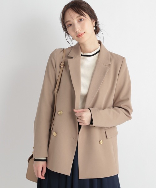Andemiu（アンデミュウ）の「キンボタンジャケット265956（テーラードジャケット・レディース・ベージュ/ネイビー・FREE）」の21枚目の写真