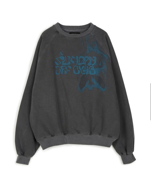 SUNDAYOFFCLUB（サンデイオフクラブ）の「【SUNDAY OFF CLUB/サンデーオフクラブ】3D Spiritual Girl Artwork Heavy Weight Fleece Raglan Sweatshirt アートワーク ラグラン スリーブ スウェット シャツ（スウェット・メンズ・ブラック/オートミール・M/L）」の7枚目の写真