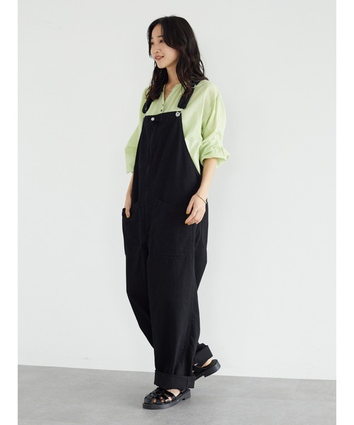 CRAFT STANDARD BOUTIQUE(クラフトスタンダードブティック)の「【サステナブルデニム】オーバーオール *◆(サロペット/オーバーオール・メンズ・ブルー系その他/ブラック/ダークインディゴブルー・M/L)」の5枚目の写真