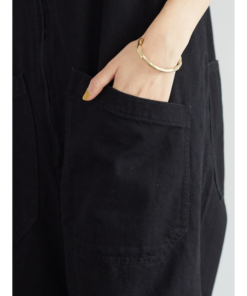 CRAFT STANDARD BOUTIQUE(クラフトスタンダードブティック)の「【サステナブルデニム】オーバーオール *◆(サロペット/オーバーオール・メンズ・ブルー系その他/ブラック/ダークインディゴブルー・M/L)」の12枚目の写真