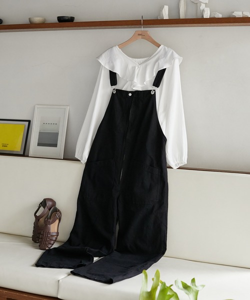 CRAFT STANDARD BOUTIQUE(クラフトスタンダードブティック)の「【サステナブルデニム】オーバーオール *◆(サロペット/オーバーオール・メンズ・ブルー系その他/ブラック/ダークインディゴブルー・M/L)」の14枚目の写真