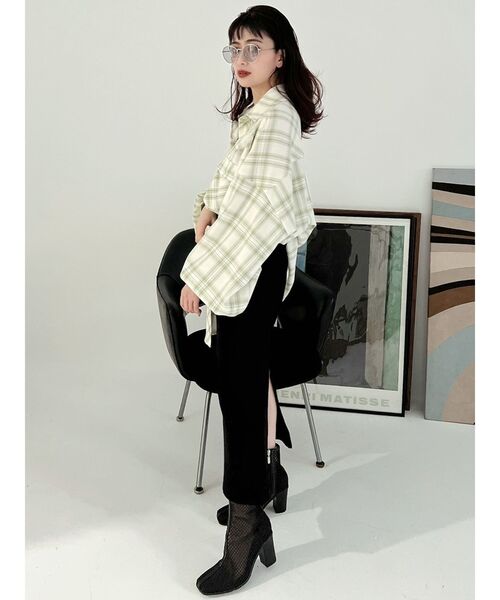 GYDA（ジェイダ）の「【WEB限定】LOOSEチェックシャツ（シャツ/ブラウス・レディース・ベージュ/オフホワイト/ミント・FREE）」の16枚目の写真