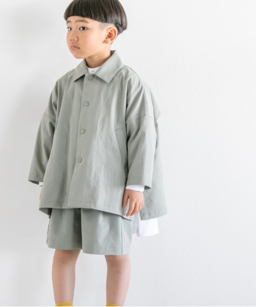 LOWRYS FARM（ローリーズファーム）の「ポンチョハーフコート  262549（その他アウター・キッズ・アイボリー/カーキ/チャコールグレー・110cm/120cm/130cm/140cm/150cm）」の3枚目の写真