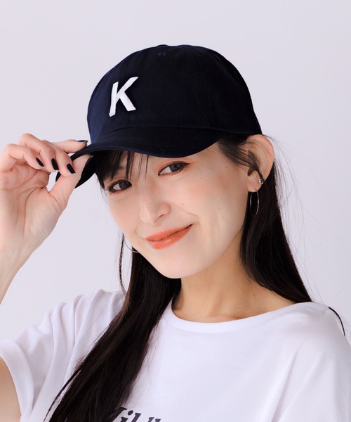 14+(イチヨンプラス)の「イニシャル刺繍ローキャップ(キャップ・レディース・ブラック/ベージュ/ネイビー/ブラウン/グレー/レッド/グリーン・FREE)」の6枚目の写真