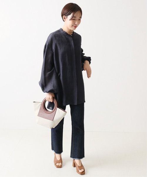 journal standard L'essage(ジャーナルスタンダードレサージュ)の「シアー/ストライプ シャツ◆(シャツ/ブラウス・レディース・ネイビー/ナチュラル/ブルー・FREE)」の21枚目の写真