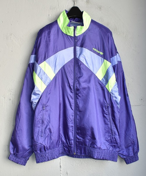 【ヴィンテージ古着】90's adidas / アディダス フルジップ ナイロンジャケット