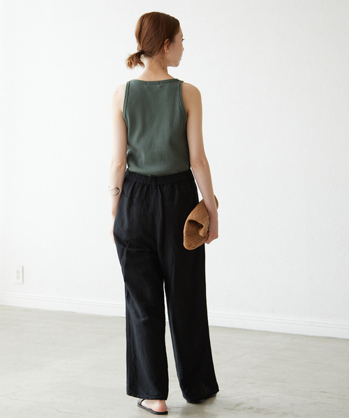 SLOBE IENA（スローブイエナ）の「リネンイージーパンツ（その他パンツ・レディース・ブラック/ブルー系その他/キャメル・36/38）」の15枚目の写真