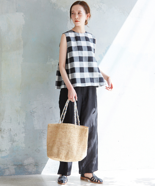 SLOBE IENA（スローブイエナ）の「リネンイージーパンツ（その他パンツ・レディース・ブラック/ブルー系その他/キャメル・36/38）」の21枚目の写真