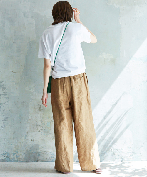 SLOBE IENA リネンりレーヨンイージーパンツ　試着のみタグ付き SLOBE IENA リネンりレーヨンイージーパンツ 試着のみタグ付き