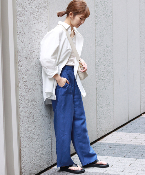 ★☆今期 SLOBE IENA リネンレーヨンイージーパンツ☆★ SLOBE IENA(スローブイエナ)の「リネンレーヨンイージーパンツ