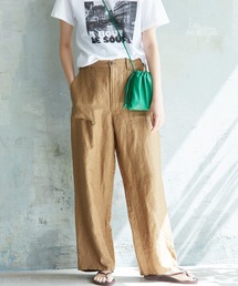 SLOBE IENA | リネンイージーパンツ【ウエストゴム/手洗い可能】◆(その他パンツ)