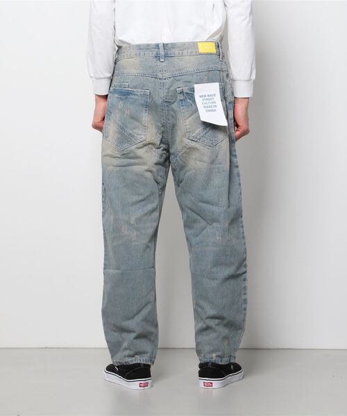 INFLATION（インフレーション）の「INFLATION(インフレーション)ワイドダメージジーンズ（デニムパンツ・メンズ・ブルー・M/XL/L/S）」の15枚目の写真