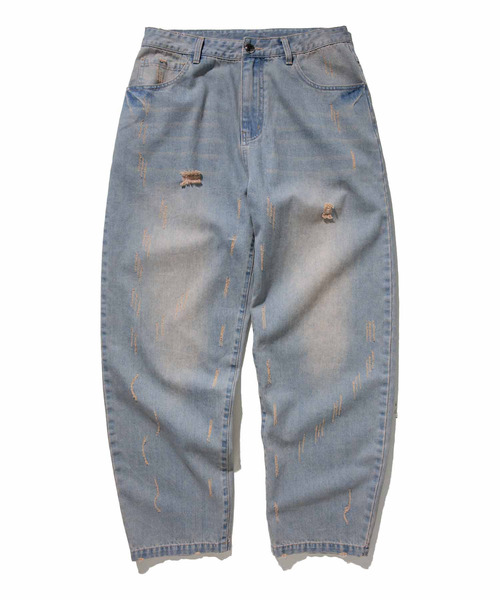 INFLATION（インフレーション）の「INFLATION(インフレーション)ワイドダメージジーンズ（デニムパンツ・メンズ・ブルー・M/XL/L/S）」の14枚目の写真