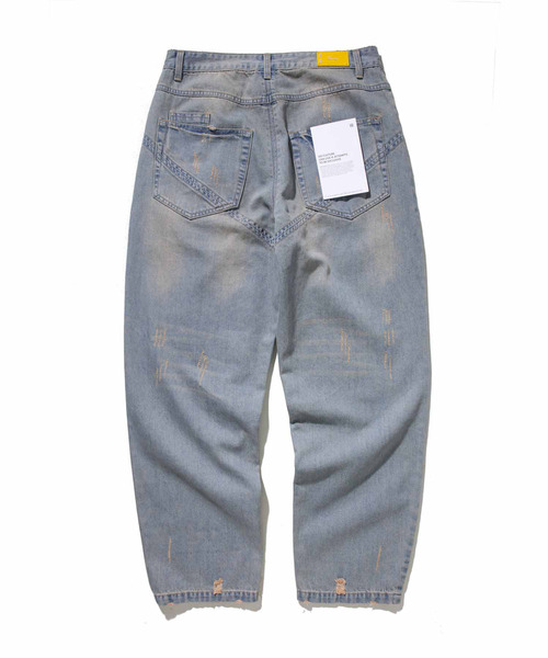 INFLATION（インフレーション）の「INFLATION(インフレーション)ワイドダメージジーンズ（デニムパンツ・メンズ・ブルー・M/XL/L/S）」の5枚目の写真