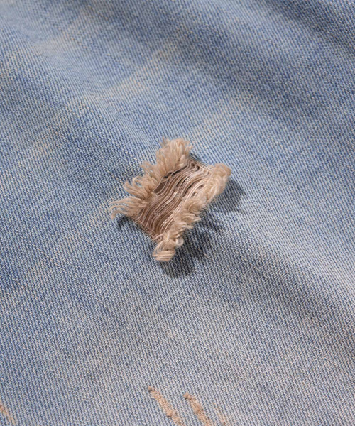 INFLATION（インフレーション）の「INFLATION(インフレーション)ワイドダメージジーンズ（デニムパンツ・メンズ・ブルー・M/XL/L/S）」の7枚目の写真