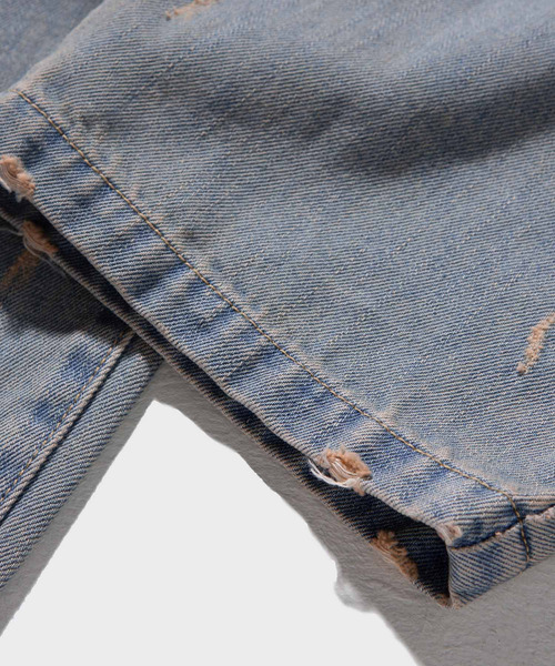 INFLATION（インフレーション）の「INFLATION(インフレーション)ワイドダメージジーンズ（デニムパンツ・メンズ・ブルー・M/XL/L/S）」の11枚目の写真