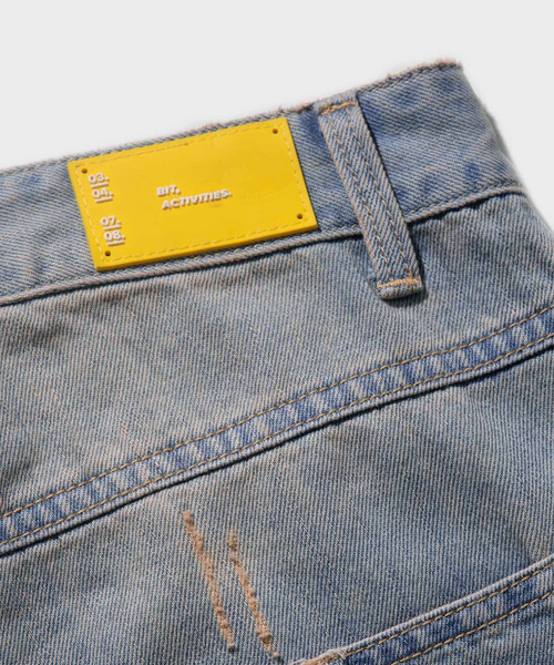 INFLATION（インフレーション）の「INFLATION(インフレーション)ワイドダメージジーンズ（デニムパンツ・メンズ・ブルー・M/XL/L/S）」の13枚目の写真