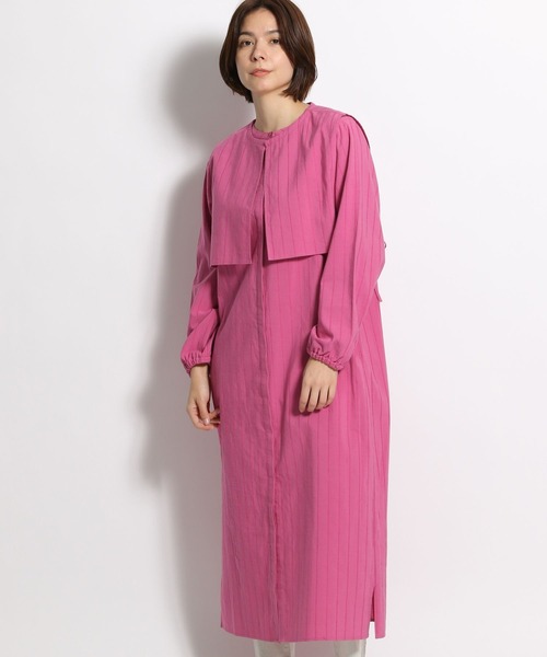 niko and...（ニコアンド）の「付け襟レイヤードワンピース（ワンピース・レディース・ネイビー/ピンク/アイボリー・FREE）」の3枚目の写真