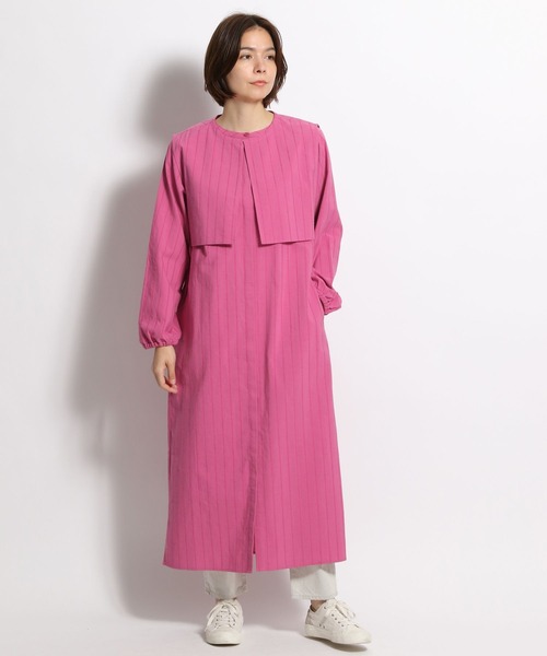 niko and...（ニコアンド）の「付け襟レイヤードワンピース（ワンピース・レディース・ネイビー/ピンク/アイボリー・FREE）」の11枚目の写真