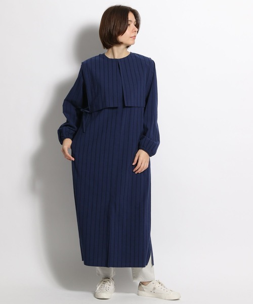 niko and...（ニコアンド）の「付け襟レイヤードワンピース（ワンピース・レディース・ネイビー/ピンク/アイボリー・FREE）」の8枚目の写真