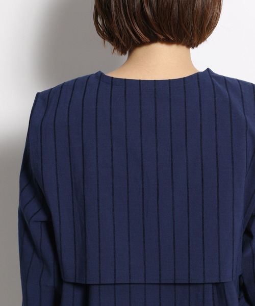 niko and...（ニコアンド）の「付け襟レイヤードワンピース（ワンピース・レディース・ネイビー/ピンク/アイボリー・FREE）」の4枚目の写真