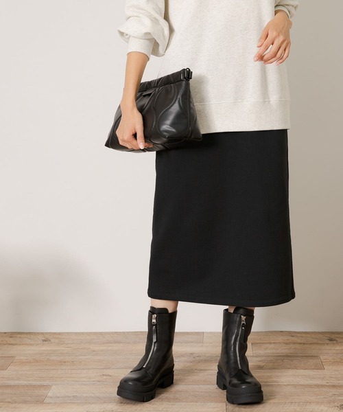 URBAN RESEARCH Sonny Label（アーバンリサーチサニーレーベル）の「スウェットナロースカート（スカート・レディース・チャコールグレー/ブラック/モカ・FREE）」の2枚目の写真