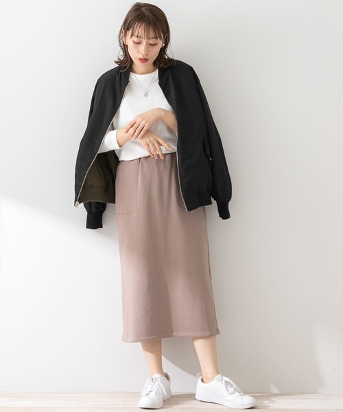 URBAN RESEARCH Sonny Label（アーバンリサーチサニーレーベル）の「スウェットナロースカート（スカート・レディース・チャコールグレー/ブラック/モカ・FREE）」の5枚目の写真