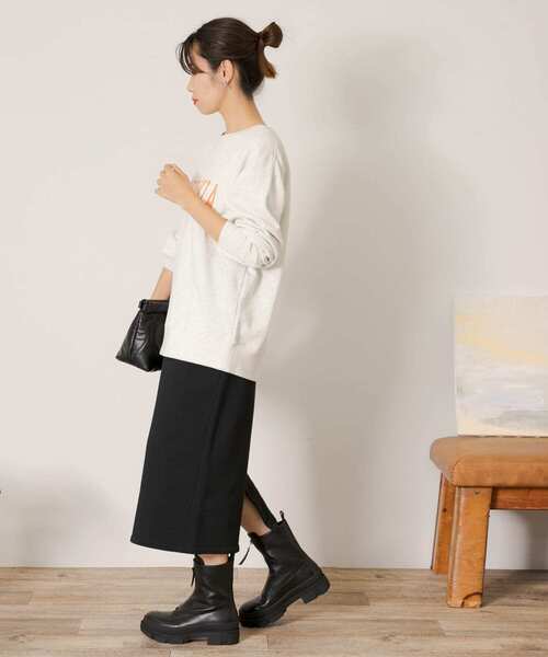 URBAN RESEARCH Sonny Label（アーバンリサーチサニーレーベル）の「スウェットナロースカート（スカート・レディース・チャコールグレー/ブラック/モカ・FREE）」の8枚目の写真