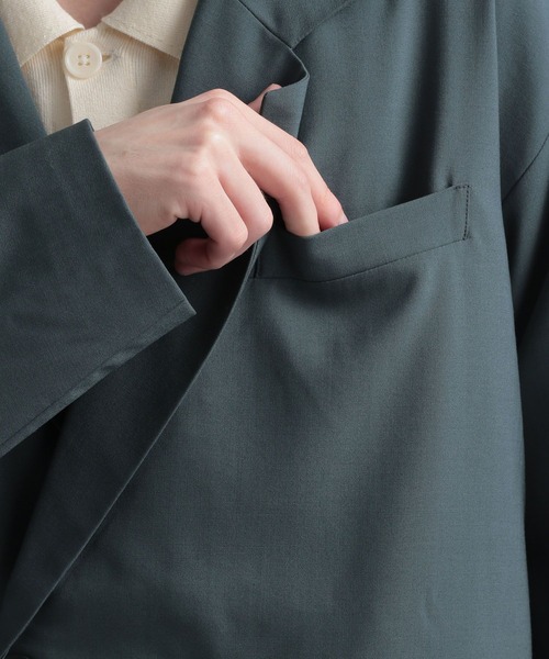 HARE（ハレ）の「【SETUP対応】TWジャコット(HARE)（テーラードジャケット・メンズ・ブラック/グレー/グリーン・SMALL/MEDIUM）」の22枚目の写真