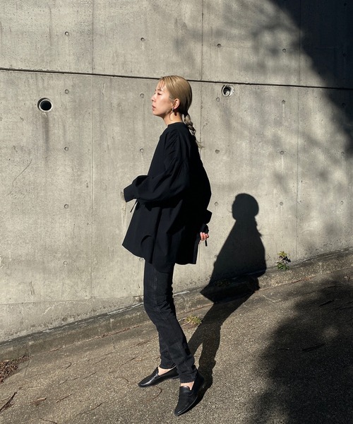 y/m by RIKA（イムバイリカ）の「キーネックチュニック（シャツ/ブラウス・レディース・ブラック/ホワイト・FREE）」の17枚目の写真