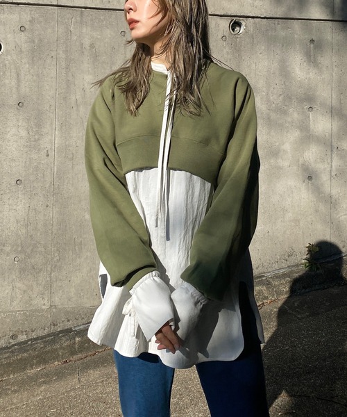 y/m by RIKA（イムバイリカ）の「キーネックチュニック（シャツ/ブラウス・レディース・ブラック/ホワイト・FREE）」の10枚目の写真