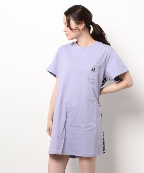 Roxy - ROXY ロキシー ドミニカ共和国 丈長 薄手 半袖 Tシャツ ワンピース ROXY ロキシー ワンピース レディース Tシャツワンピ 半袖 膝丈