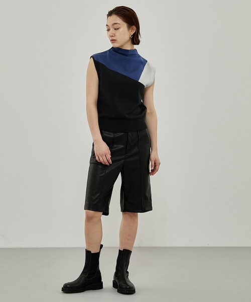 CITY TOKYO（シティトウキョウ）の「カラーブロックニットトップス（ニット/セーター・レディース・ライトブルー/ブラック/グリーン/モカ・FREE）」の18枚目の写真