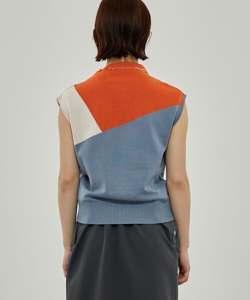 CITY TOKYO（シティトウキョウ）の「カラーブロックニットトップス（ニット/セーター・レディース・ライトブルー/ブラック/グリーン/モカ・FREE）」の11枚目の写真