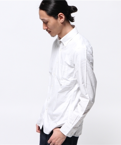B:MING by BEAMS(ビーミングバイビームス)の「【FINEBOYS 5月号掲載】ビーミング by ビームス / スーピマオックスボタンダウンNEW(シャツ/ブラウス・メンズ・ホワイト/サックスブルー・X-LARGE/LARGE/MEDIUM/SMALL)」の8枚目の写真
