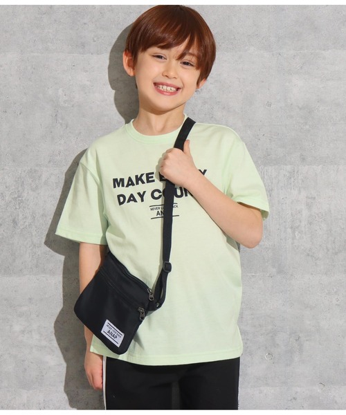 ANAP kids（アナップキッズ）の「サコッシュ付きビッグTシャツ（Tシャツ/カットソー・キッズ・オフホワイト/ラベンダー/ミント・110cm/120cm/130cm）」の3枚目の写真